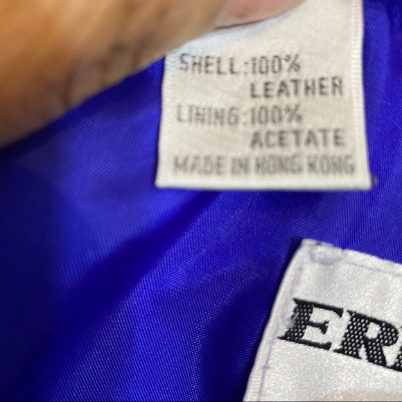 Vintage shorts 80s Erez Sport Blue Suede short - Picture 4 of 4